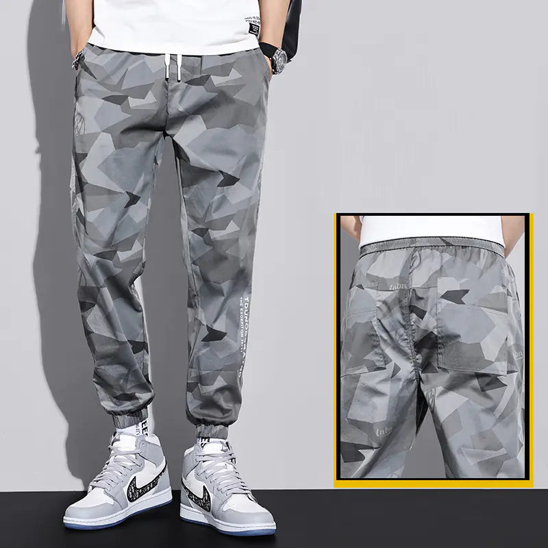 Trendy Men's Camouflage Overalls - Loose-fitting Casual Pants