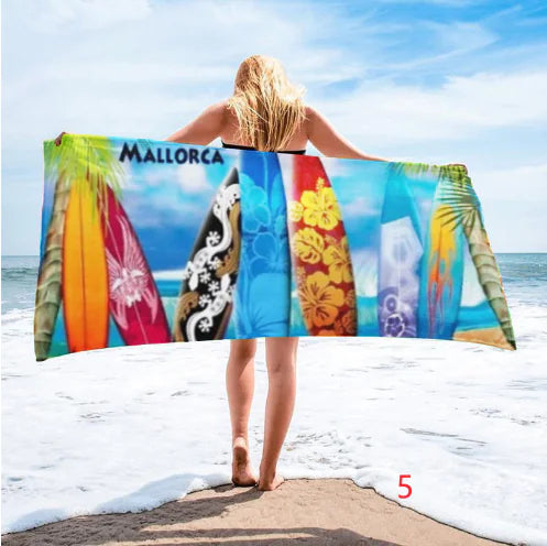 Basketball Print Quick-Drying Beach Towel 150x75cm