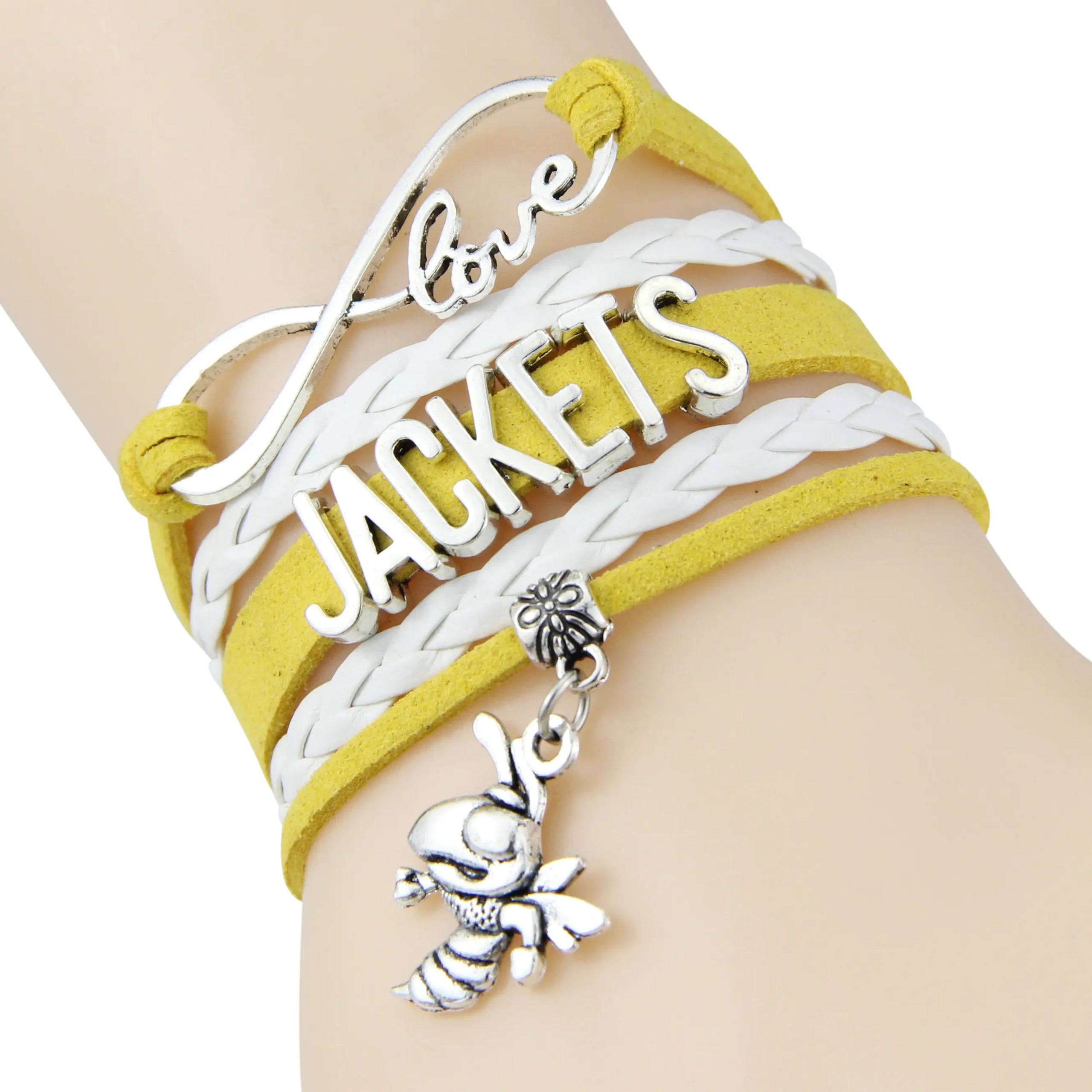 Woven Bracelet with Bee Design for Sports