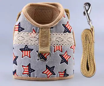 Ethnic Style Dog Leash and Clothing Set
