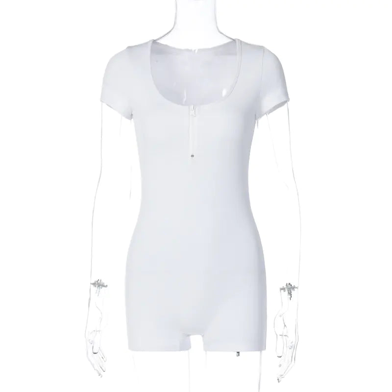 Fall/Winter Zipper Short Sleeve Bodysuit