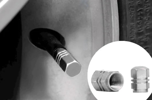 Aluminum Alloy Car Valve Caps - Set of 4