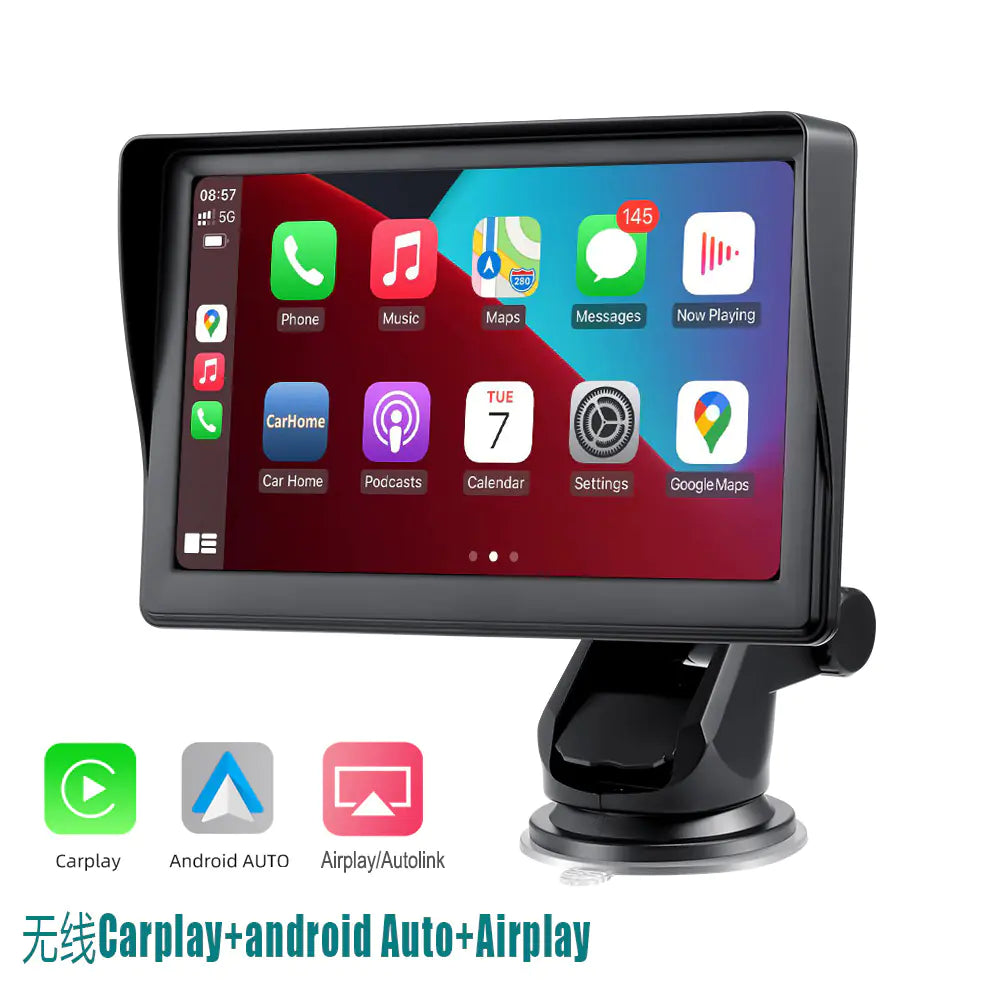 Portable 7-Inch Car Smart Screen with Wireless Carplay