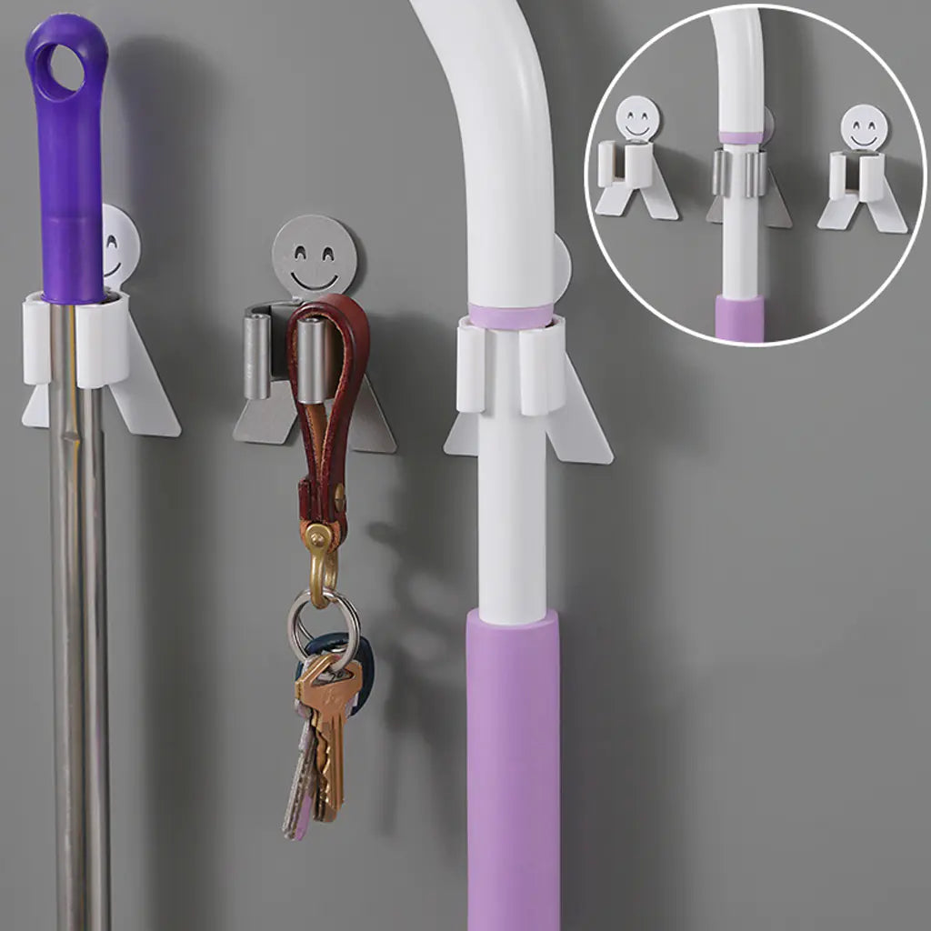 Mop Hook and Holder Set for Broom Storage