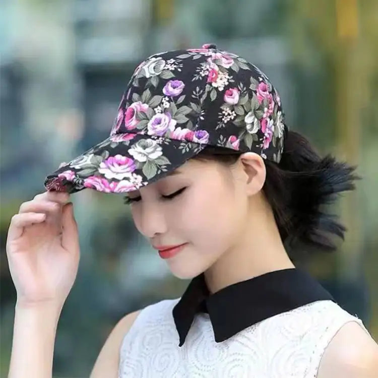 Floral Baseball Hat for Women's Casual Fashion