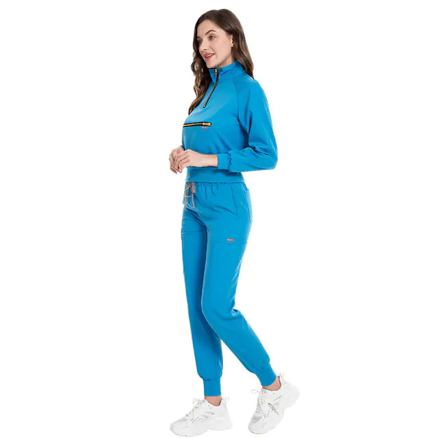 Women's Long Sleeve Scrub Set for Nurses and Doctors