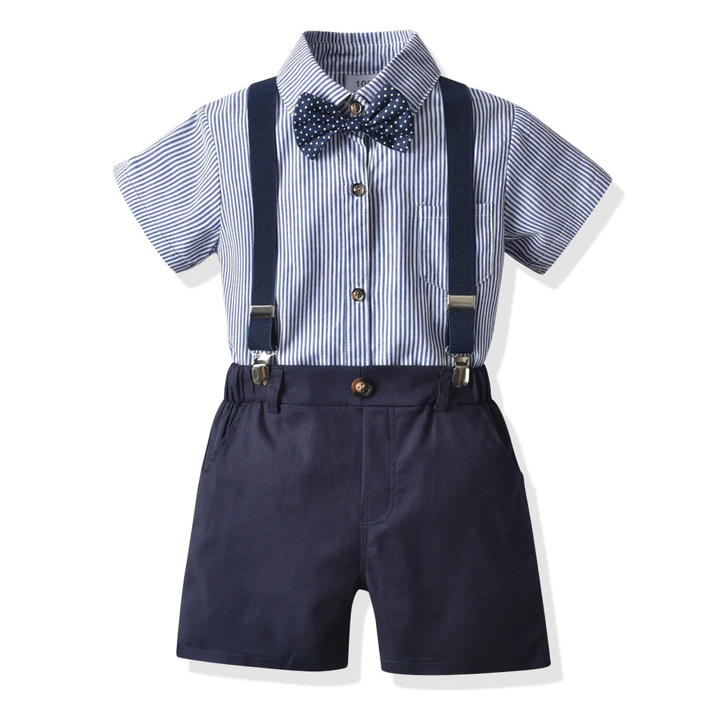 Baby Gentleman Outfit - Short Sleeve Bodysuit for Summer