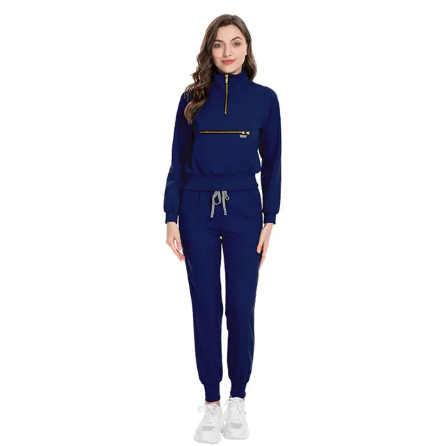 Women's Long Sleeve Scrub Set for Nurses and Doctors