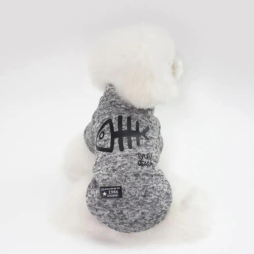 Fishbone Pattern Warm Sweater for Small Dogs