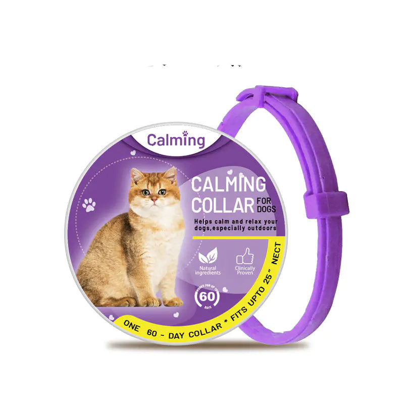 Adjustable Pet Soothing Collar for Cats and Dogs