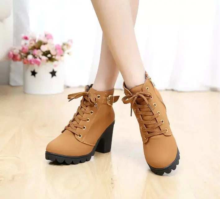 Vintage Martin Boots - Chunky Heeled Suede Ankle Boots