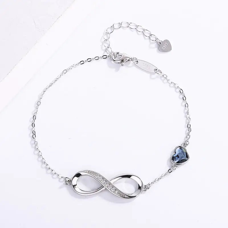 Heart-Shaped Infinite Bracelet for Women's Fashion