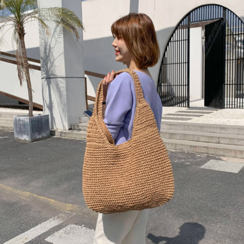 Shoulder Straw Tote Bag