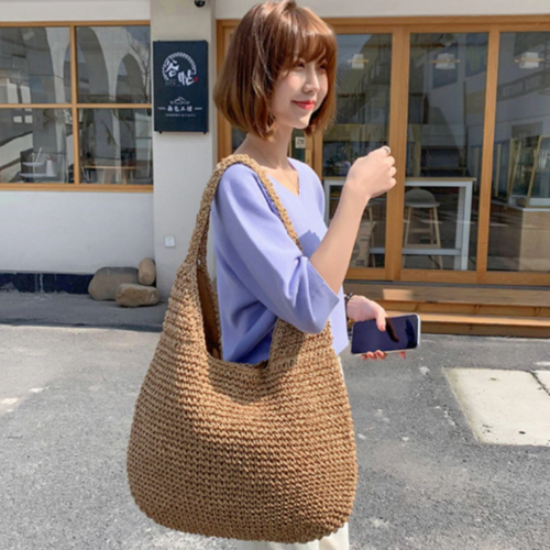 Shoulder Straw Tote Bag