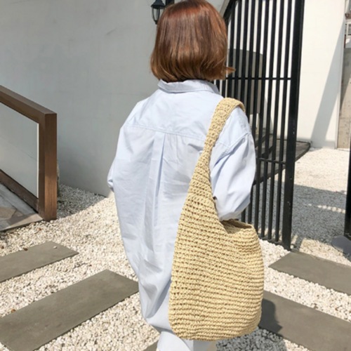 Shoulder Straw Tote Bag
