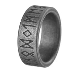 Viking Stainless Steel Ring with Retro Design (One)