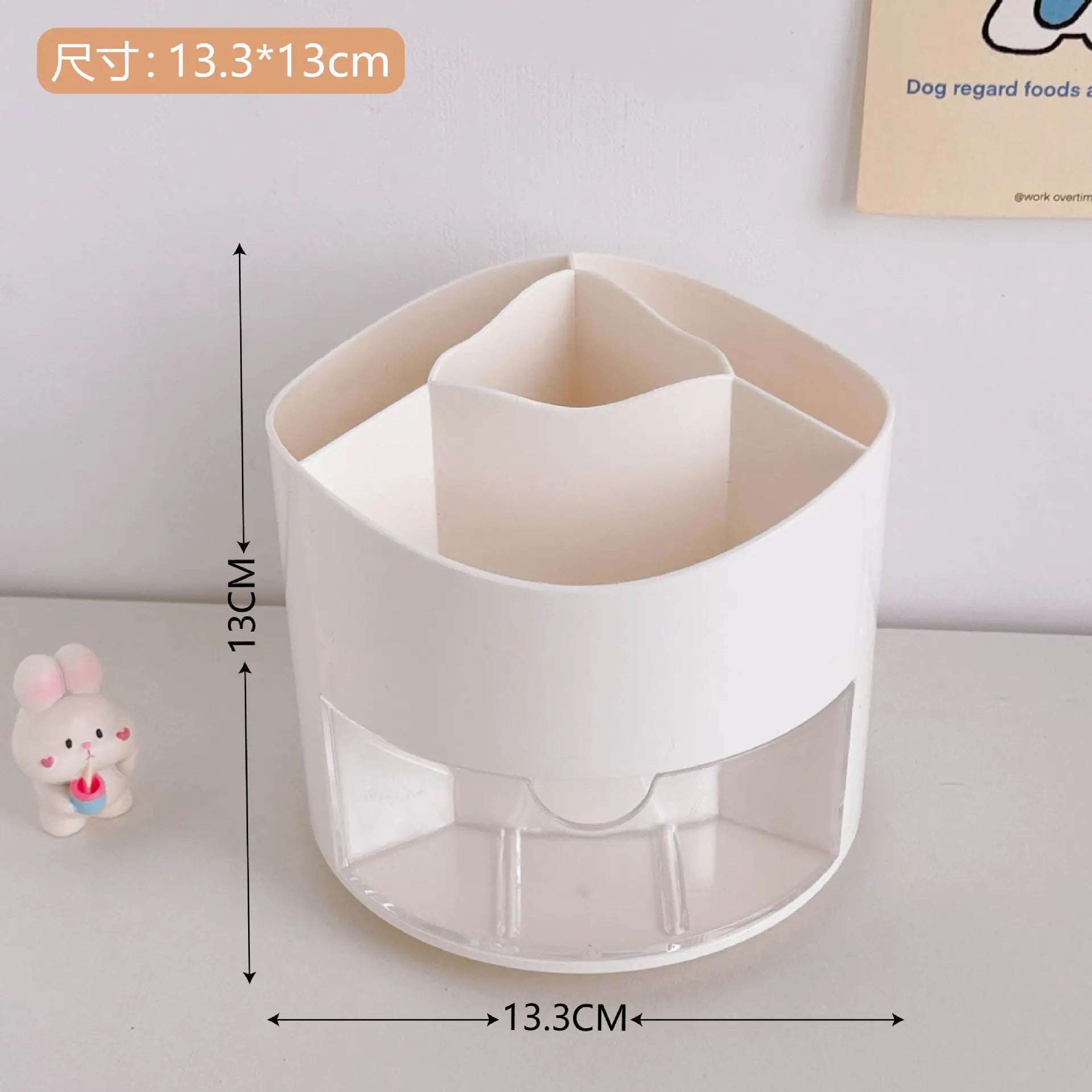 Large Capacity Rotating Pen Holder for Desk Organizer