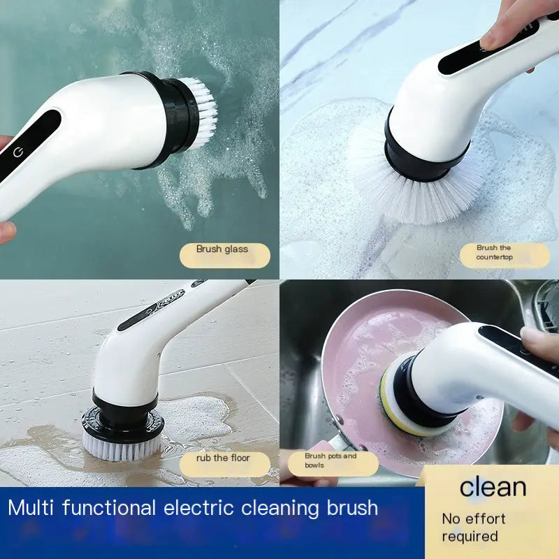 Extendable Wireless Electric Cleaning Brush Set (One Set)