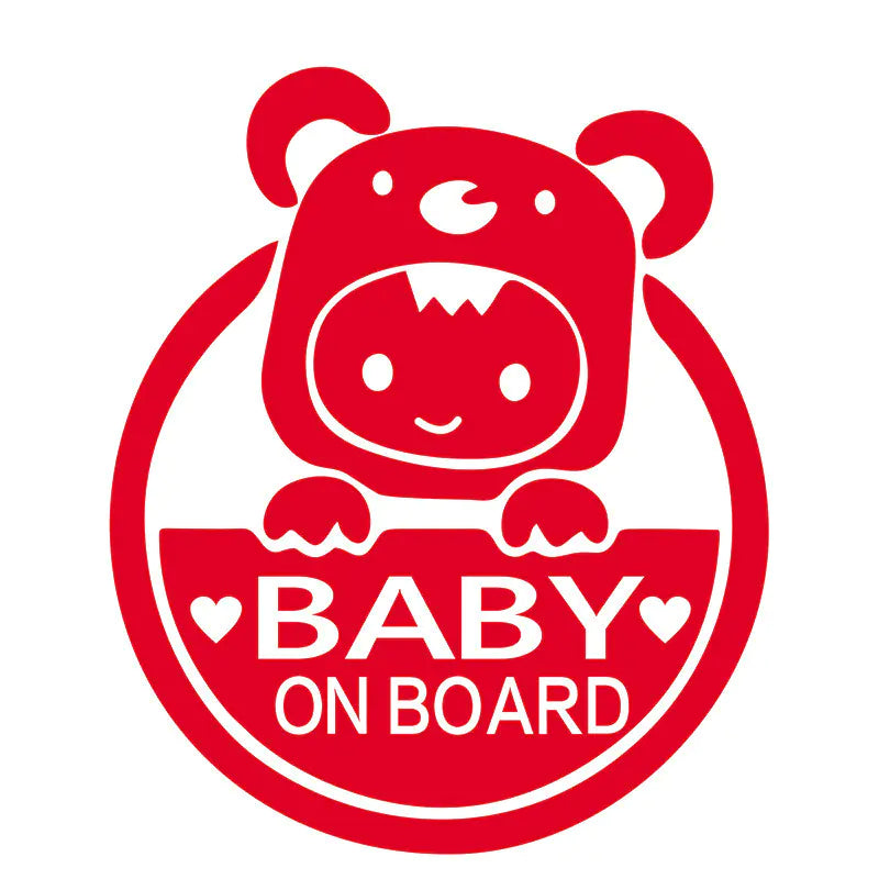 Cute Baby on Board Reflective Car Sticker for Girls