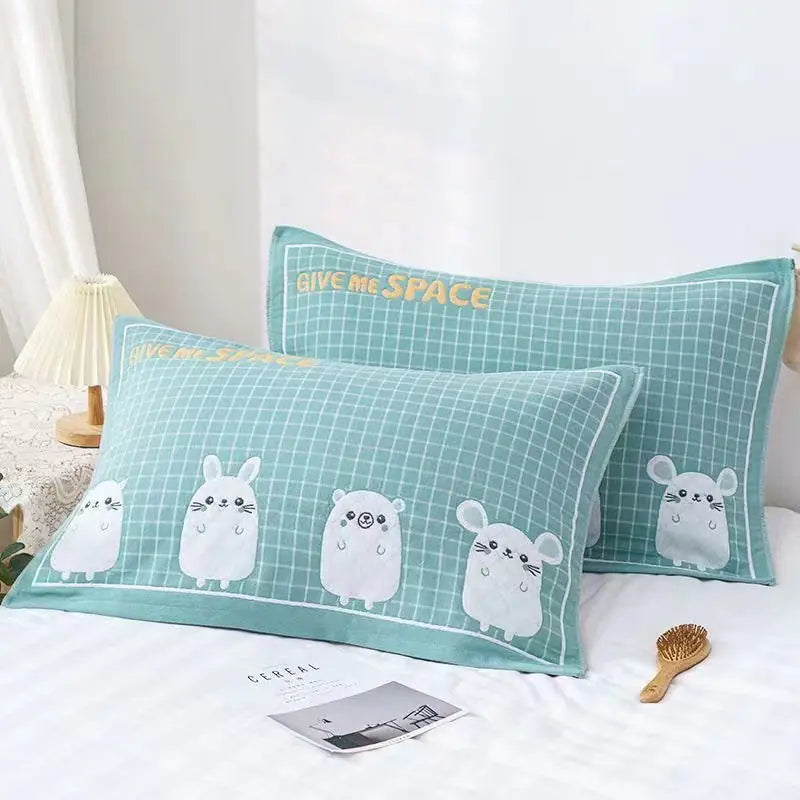 Luxury Three-Layer Gauze Pillow Cover for Adults