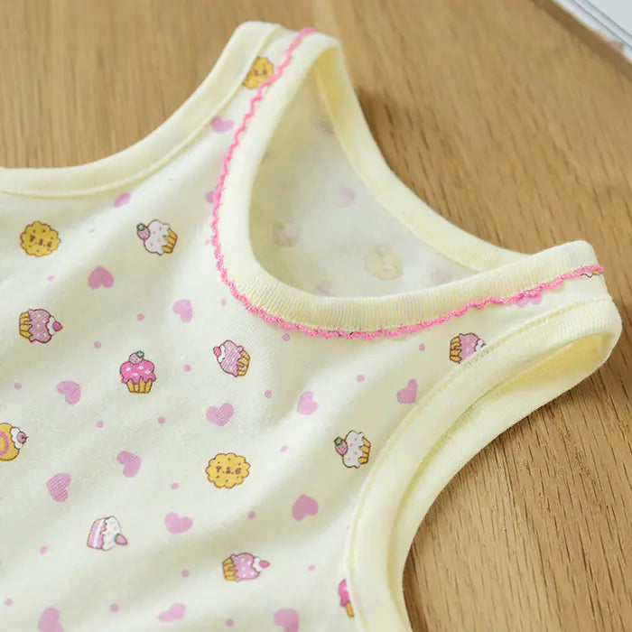 New Seasonal Knit Cotton Vest for Girls