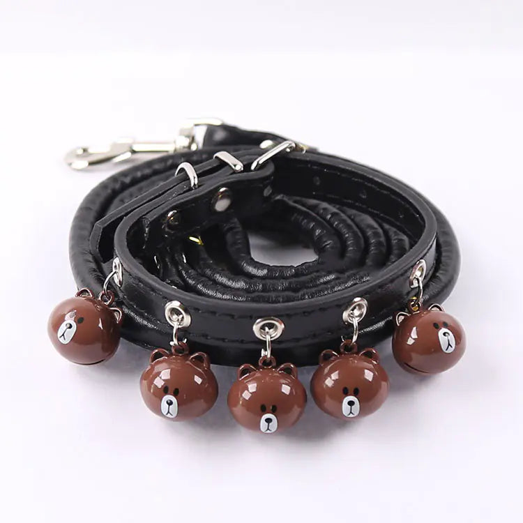Dog and Cat Collars with Bell and Leash for Pets