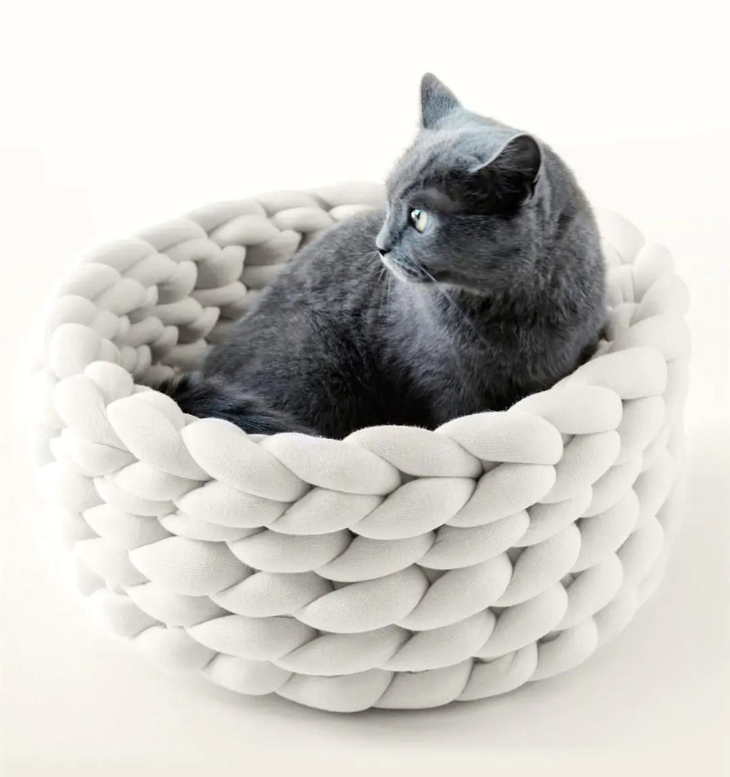 Washable Solid Color Coarse Wool Pet Nest