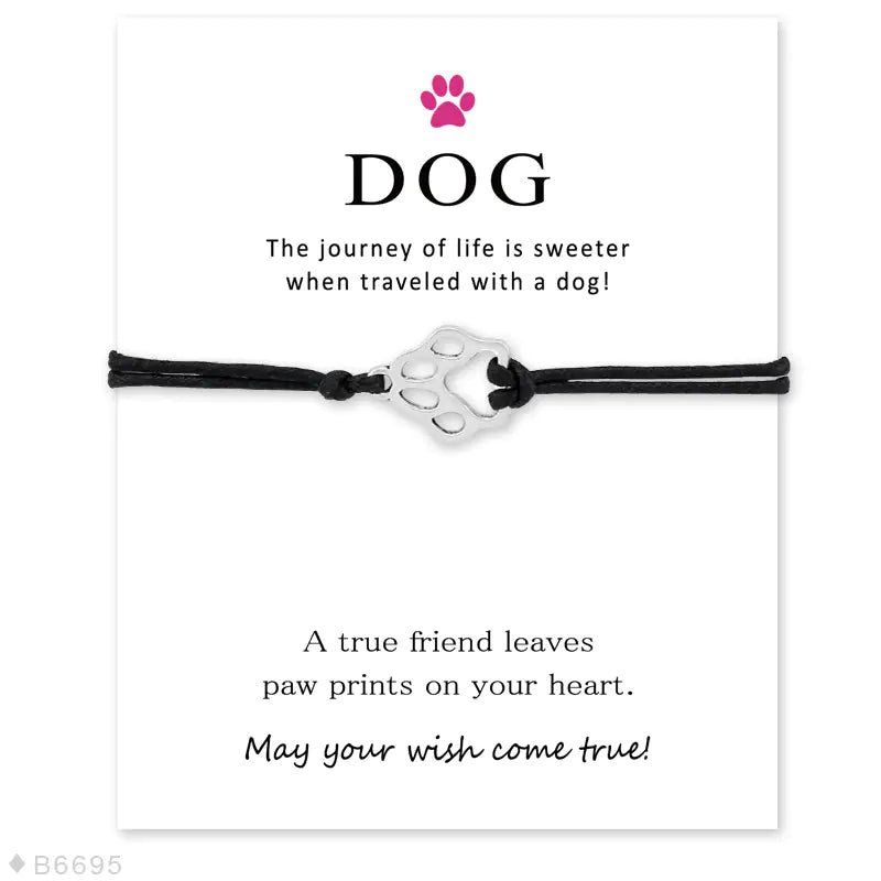 Infinity Wish Bracelet - DOG Blessing Card Included