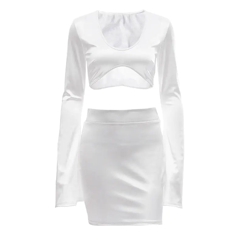 Spring Women's Fashion Set - Top and Skirt Combination