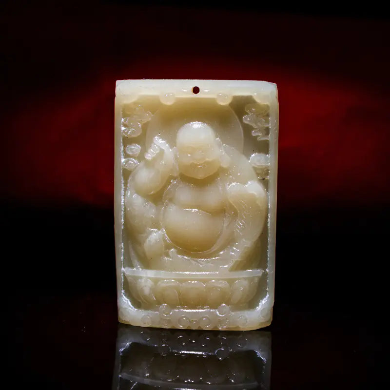 Natural Camel Bone Carved Buddha Amulet Pendant Accessory