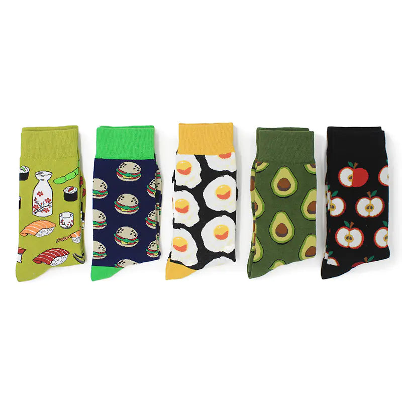 Food Series Socks - Avocado and Egg Design