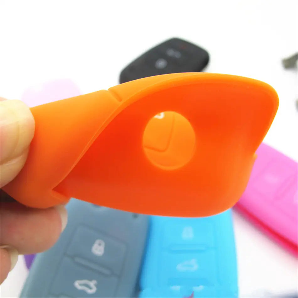 Silicone Key Cover for Skoda Cars (3-Key Remote)