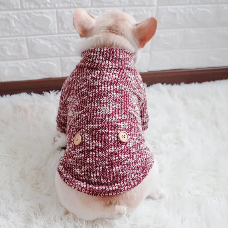 Turtleneck Dog Winter Sweater for Warmth