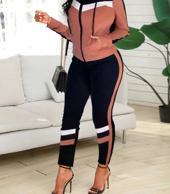 Women's Casual Sport Set with Hooded Vest (3 Pieces)