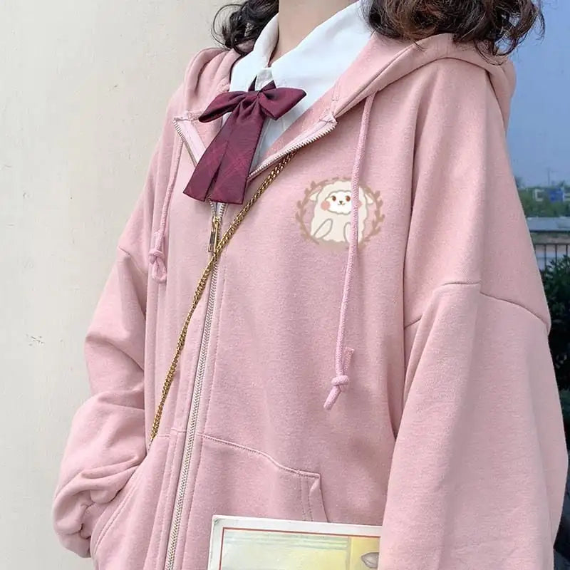 Hooded Long-Sleeved Cardigan Sweater for Women