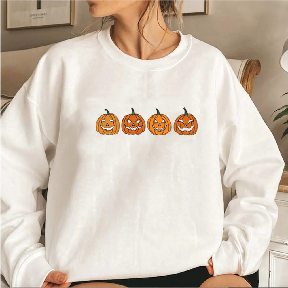 Halloween Evil Pumpkin Head Funny Printed Hoodie