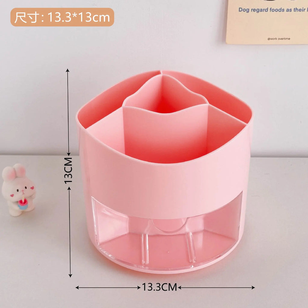 Large Capacity Rotating Pen Holder for Desk Organizer