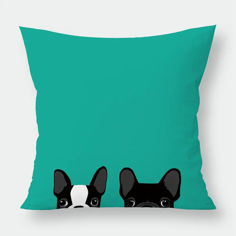 Car Neck Pillow and Dog Throw Pillow Cover Set