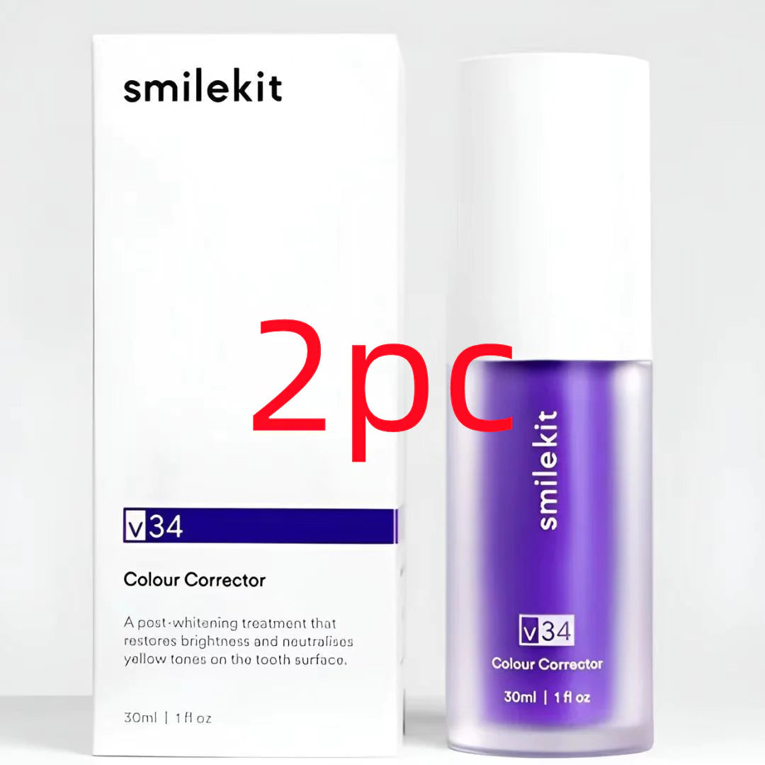 V34 Press-Type Purple Whitening Toothpaste