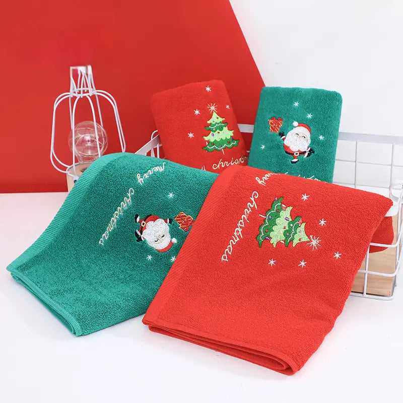 Santa Claus Christmas Hand Towel for Home and Gym