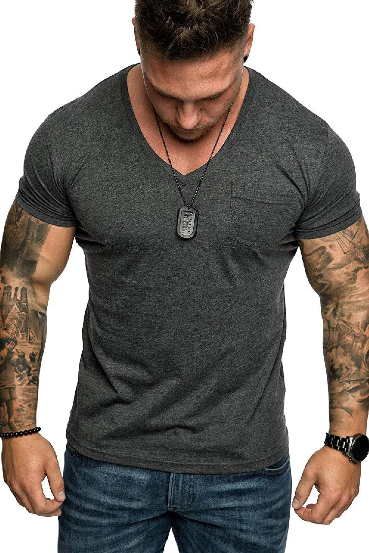 Casual Short Sleeve Round Neck Basic T-Shirt