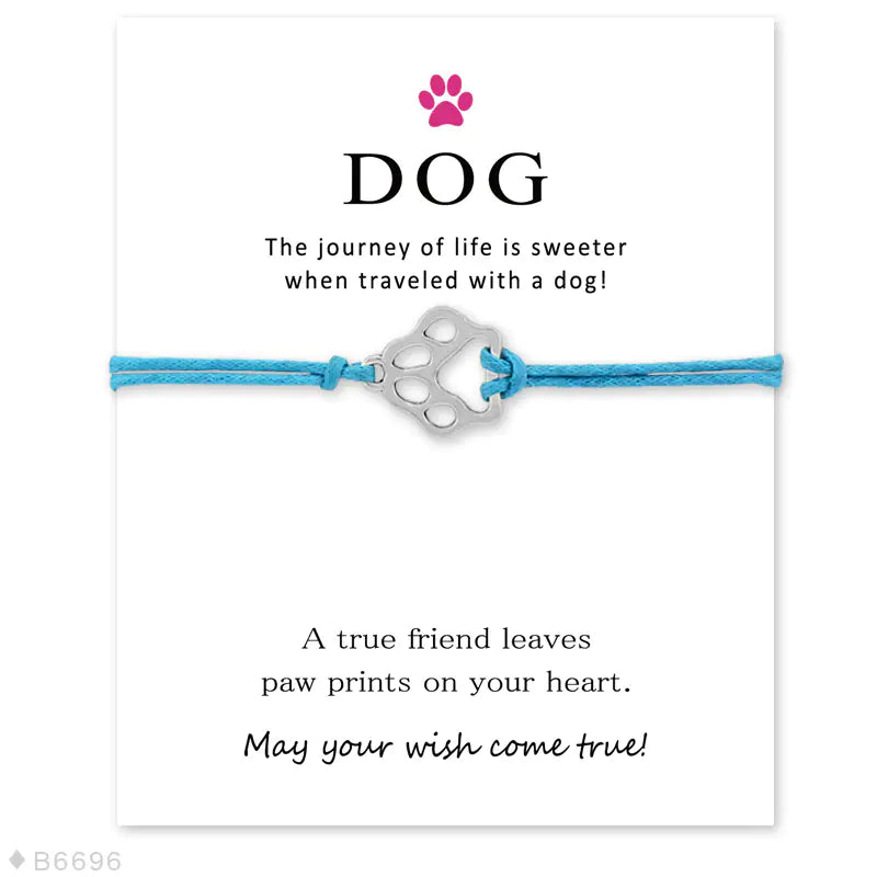 Infinity Wish Bracelet - DOG Blessing Card Included