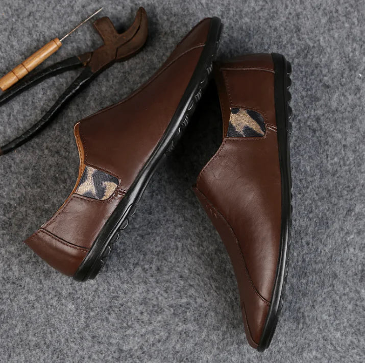Men's Casual Loafers - Soft Leather Slip-On Shoes