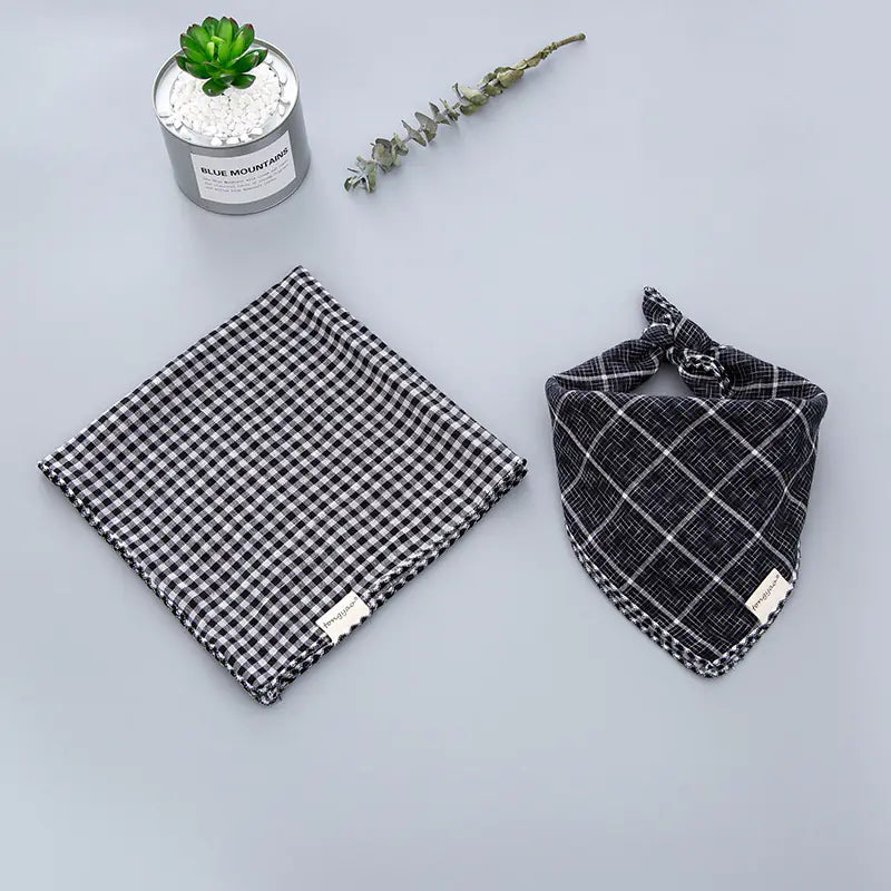 Double-sided Dog Turban Birthday Gift Water Bib