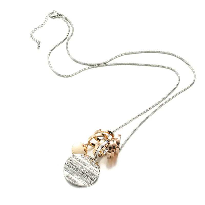 Fashion Long Necklace with Creative English Pendant