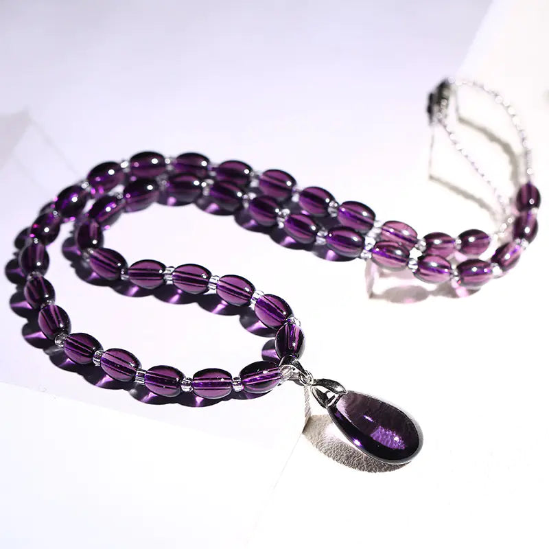 Goddess Amethyst Necklace - Spring Summer Fashion Jewelry