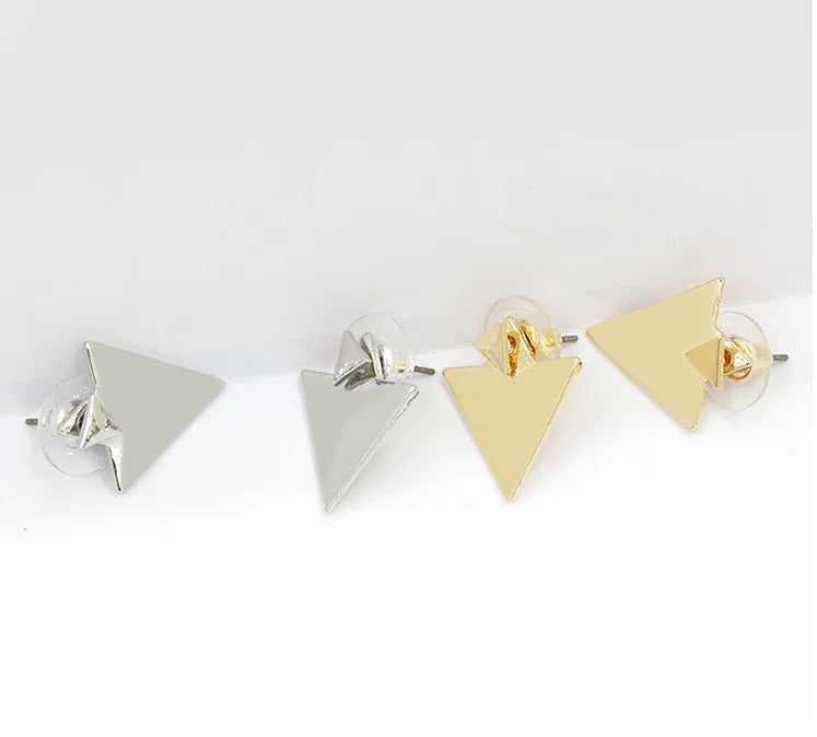 Geometric Triangle Stud Earrings and Accessories