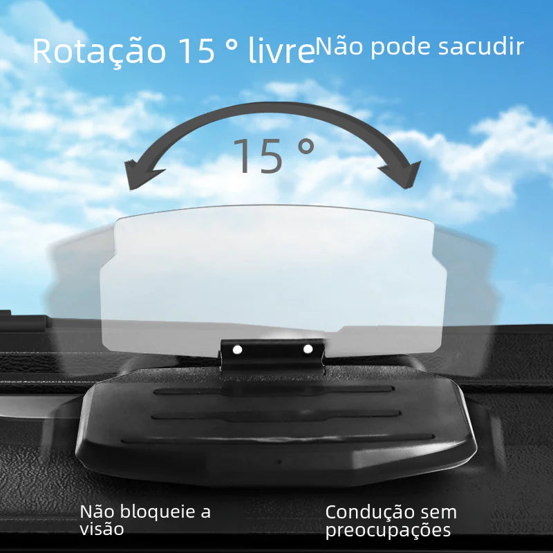 Car HUD Wireless Charger Phone Mount with Projector