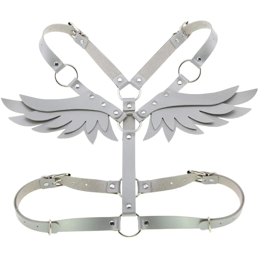 Women's Leather Angel Wings Harness Set