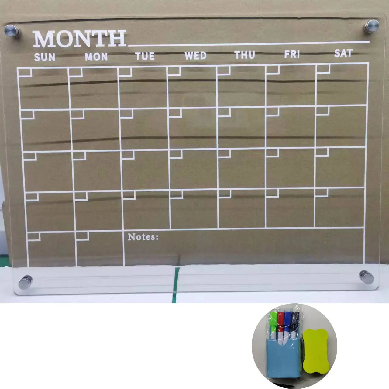 Magnetic Dry Erase Calendar for Refrigerator